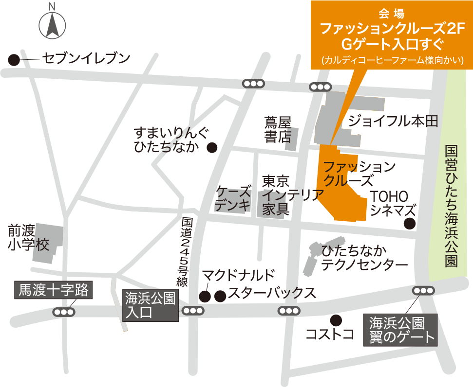 ワークプラザ勝田の地図