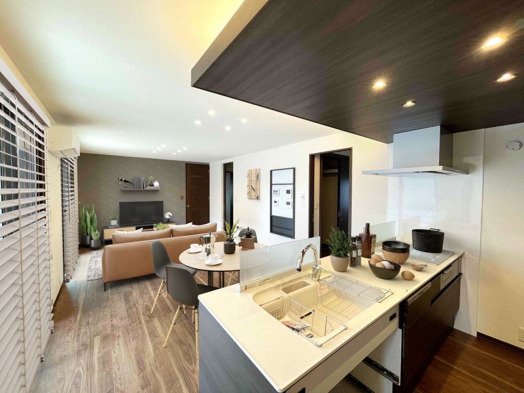 【価格改定】No.4/キッチン
※家具類はCGによるイメージです No.4キッチン_CG家具入り