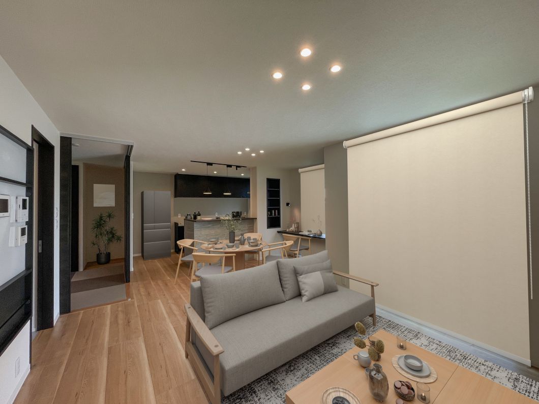 No.6/リビング(25年8月撮影)
※家具類はCGによるイメージです No.6LDK_CG家具入り