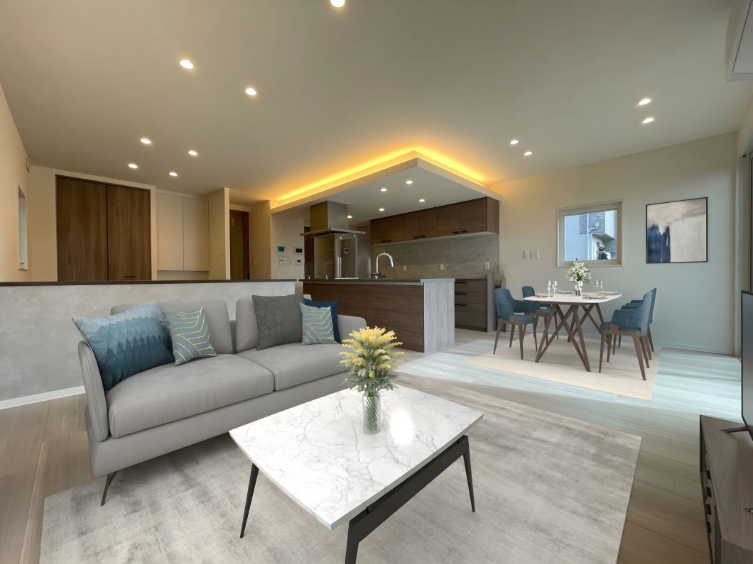 No.4/リビング(2025年11月撮影)
※家具類はCGによるイメージです SHP紫が丘Ⅲ_No4_LDK