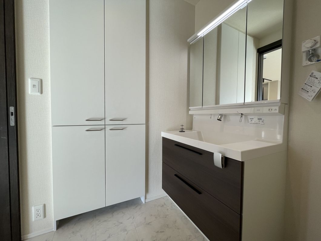 水戸市米沢町分譲地No7_洗面室(26年1月撮影) 水戸市米沢町分譲地No7_洗面室