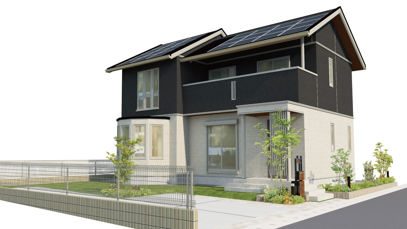 水戸市平須町No4_外観パース図