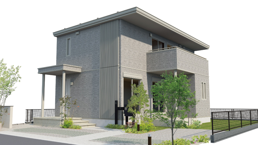 No.3/外観パース スマートハイムシティつくば高山No3_外観パース図