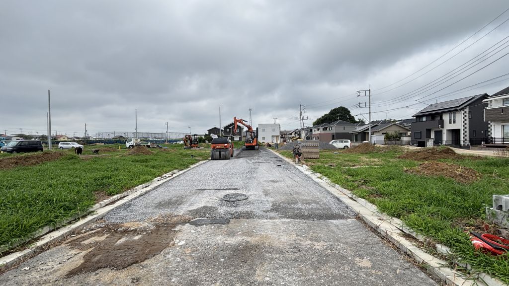 分譲地内道路/造成工事中(26年8月撮影) スマートハイムシティ下稲吉_分譲地内道路